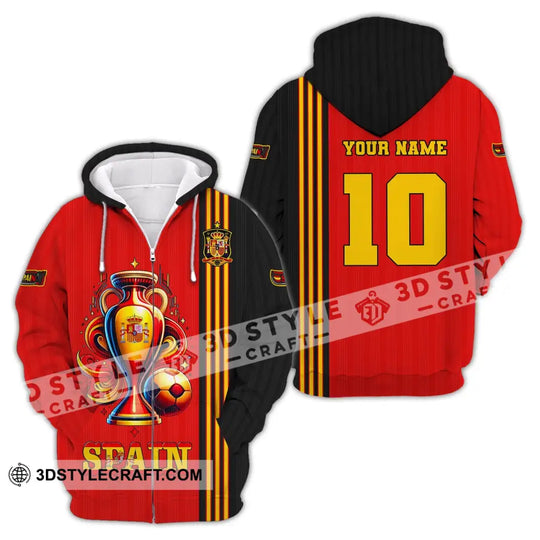 Unisex Shirt, Custom Name and Number Euro 2024 Football Shirt, Spain Football Polo Shirt, Spain Football Hoodie Long Sleeve Shirt style option 4