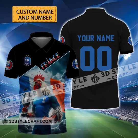 Unisex Shirt - Custom Name And Number, Euro 2024 French Chicken Shirt style option 1