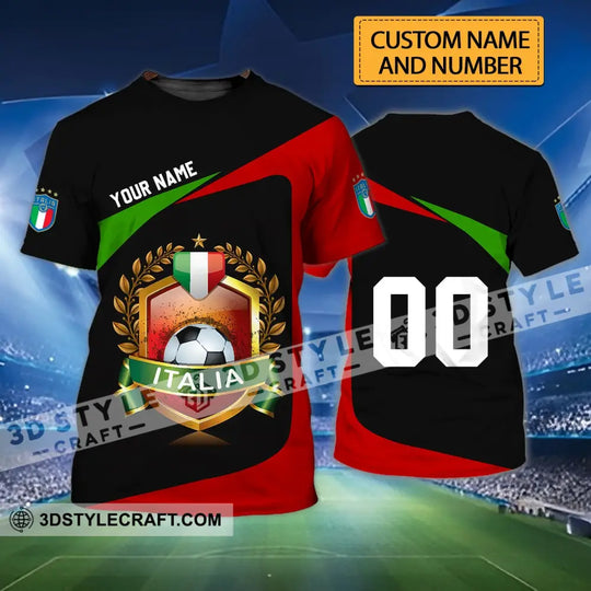 Unisex Shirt - Custom Name And Number Euro 2024 Shirt, Italia Team Champion style option 1