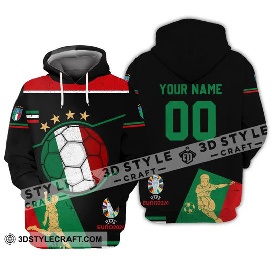 Unisex Shirt - Custom Name And Number Shirt, Euro 2024 Italia Team style option 2