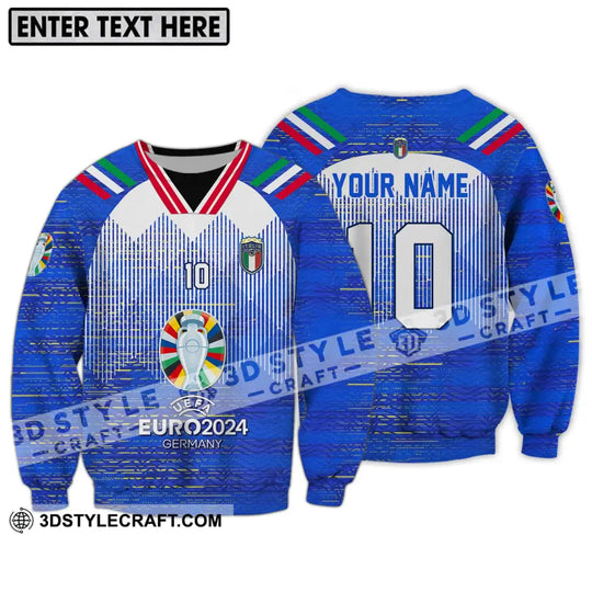 Unisex Shirt - Custom Name And Number Shirt, Euro 2024 Italy National Team style option 4