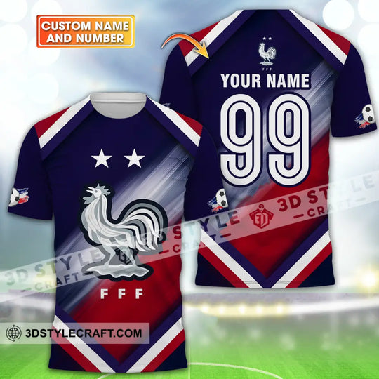 Unisex Shirt - Custom Name And Number Shirt, Euro 2024 National Team, France FFF style option 1