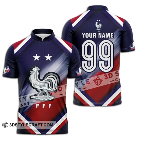 Unisex Shirt - Custom Name And Number Shirt, Euro 2024 National Team, France FFF style option 3