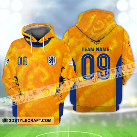 Unisex Shirt - Custom Name And Number Shirt, Euro 2024 National Team, Netherlands KNVB style option 4
