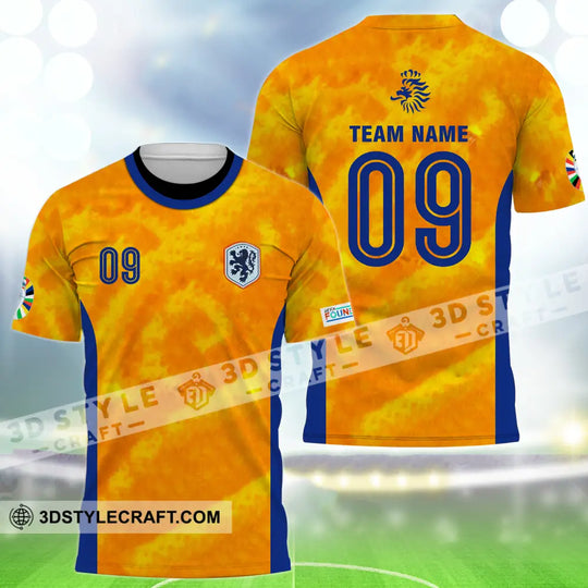 Unisex Shirt - Custom Name And Number Shirt, Euro 2024 National Team, Netherlands KNVB style option 2