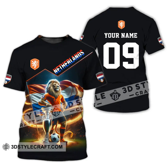 Unisex Shirt - Custom Name And Number Shirt, Euro 2024 National Team, Netherlands Lion style option 2
