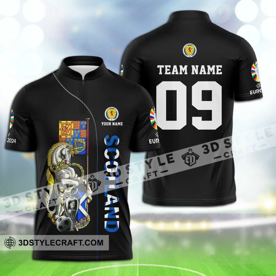 Unisex Shirt - Custom Name And Number Shirt, Euro 2024 National Team, Scotland Team style option 2