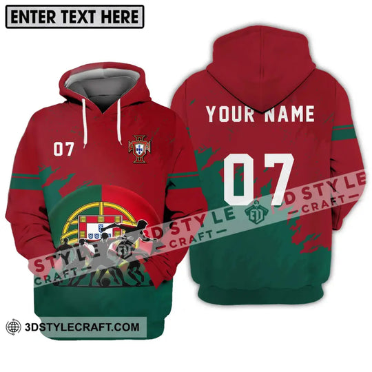 Unisex Shirt - Custom Name And Number, Euro 2024 Portugal Team Shirt style option 3