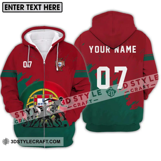 Unisex Shirt - Custom Name And Number, Euro 2024 Portugal Team Shirt style option 2