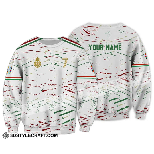 Unisex Shirt - Custom Name And Number Shirt, Euro 2024 Team Shirt Line Color style option 4