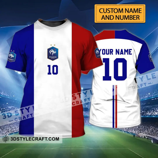 Unisex Shirt - Custom Name And Number Euro 2024 Shirt, Three Color Of Flag, France National Team Shirt style option 1