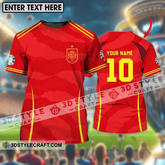 Unisex Shirt - Custom Name And Number, European Champions 2024 Red Shirt style option 1