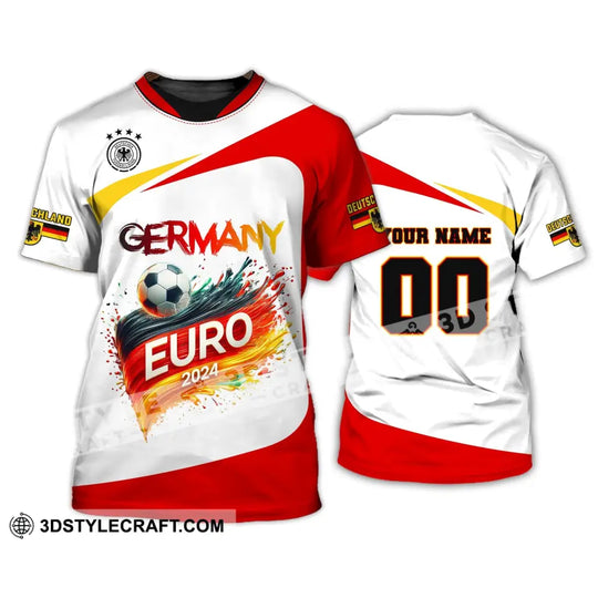 Unisex Shirt, Custom Name and Number Germany Euro 2024 Football Shirt, Germany Football Polo Long Sleeve style option 3