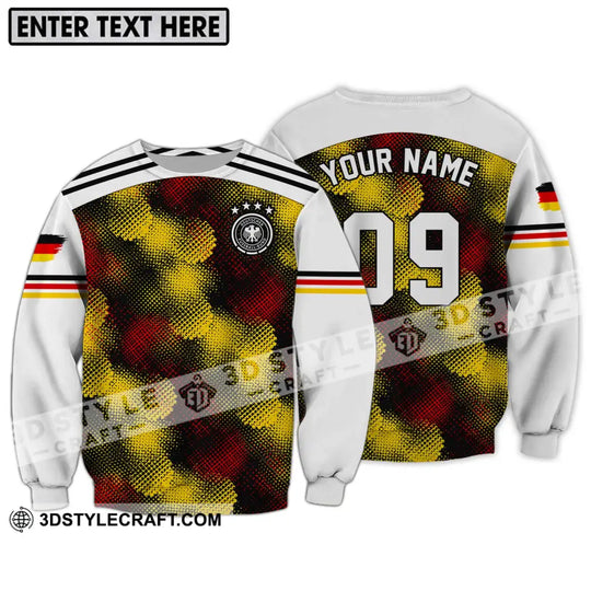 Unisex Shirt - Custom Name And Number Shirt, Germany Flag Color Shirt style option 4
