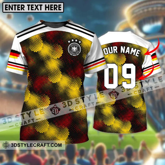 Unisex Shirt - Custom Name And Number Shirt, Germany Flag Color Shirt style option 1