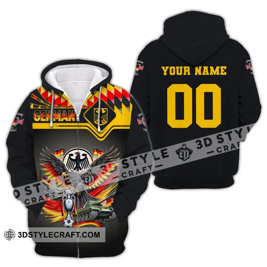Unisex Shirt, Custom Name and Number Germany Football Shirt, Germany Euro 2024 Polo Long Sleeve style option 3