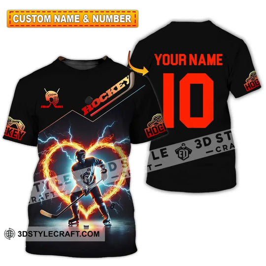 Unisex Shirt - Custom Name And Number Shirt Hockey style option 1