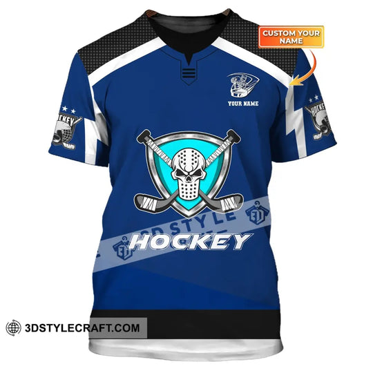 Unisex Shirt, Custom Name and Number Hockey T-Shirt, Hockey Polo, Gift for Hockey Player style option 1
