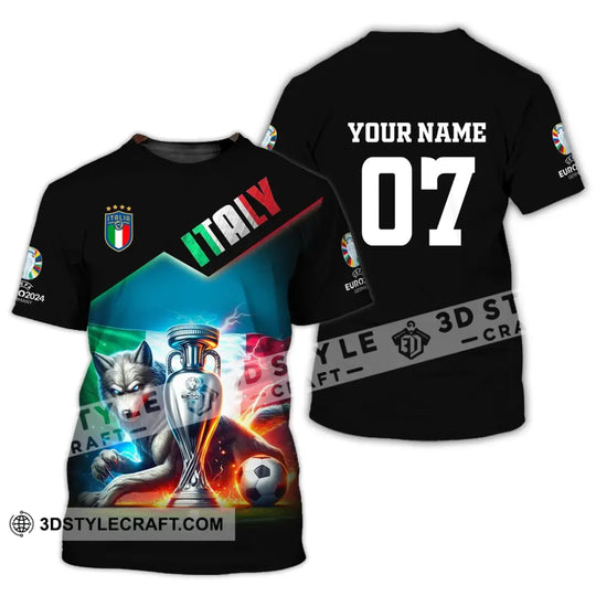 Unisex Shirt, Custom Name and Number Italy Football Shirt, Euro 2024 Shirt, Italy Football Polo Long Sleeve style option 3