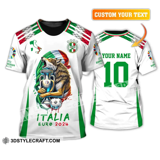 Unisex Shirt, Custom Name and Number Italy Football Shirt, Italia Euro 2024 Long Sleeve Polo Shirt style option 2