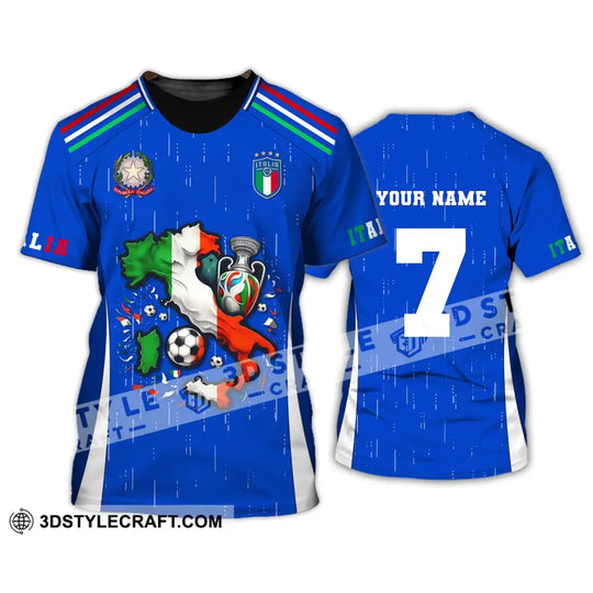 Unisex Shirt, Custom Name and Number Italy Football Shirt, Italy Football Polo Long Sleeve, Italy Euro 2024 Shirt style option 2
