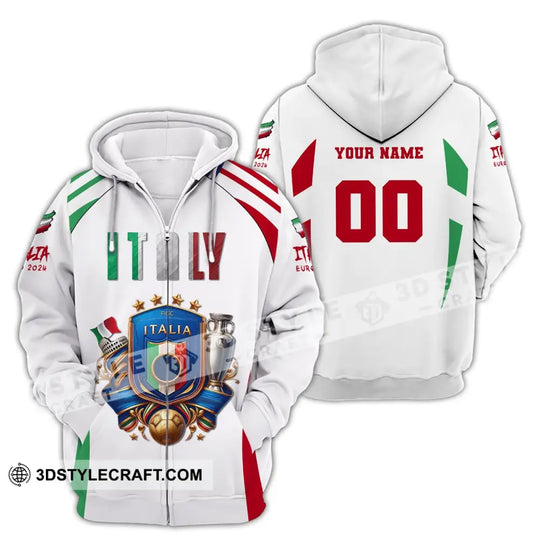 Unisex Shirt, Custom Name and Number Italy Football Shirt, Italy Football Polo Long Sleeve, Italy Euro 2024 Shirt style option 3