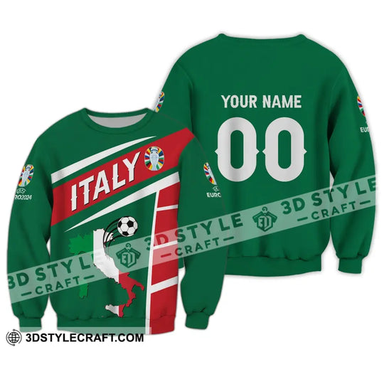 Unisex Shirt - Custom Name And Number Shirt, Italy National Team Map Shirt style option 4