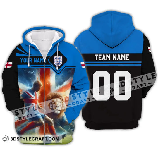 Unisex Shirt - Custom Name And Number, Lion England National Team Euro Shirt 2024 style option 3