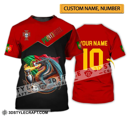 Unisex Shirt - Custom Name And Number National Team Sport Shirt, Portugal style option 1