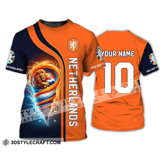 Unisex Shirt, Custom Name and Number Netherlands Euro 2024 Shirt, Netherlands Football Polo Long Sleeve style option 3