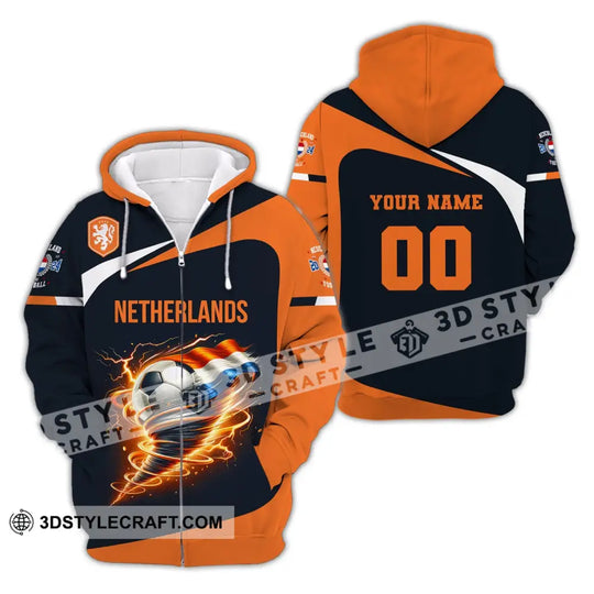 Unisex Shirt, Custom Name and Number Netherlands Euro 2024 Football Shirt, Netherlands Football Polo Long Sleeve style option 4