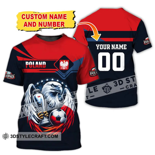 Unisex Shirt, Custom Name and Number Poland Football Polo Shirt, Euro 2024 Poland Football Hoodie Long Sleeve Shirt style option 1