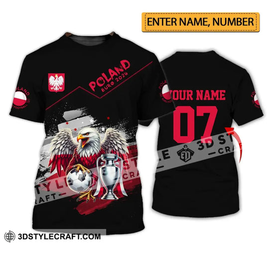 Unisex Shirt - Custom Name And Number, Poland National Team Euro 2024 Shirt style option 1