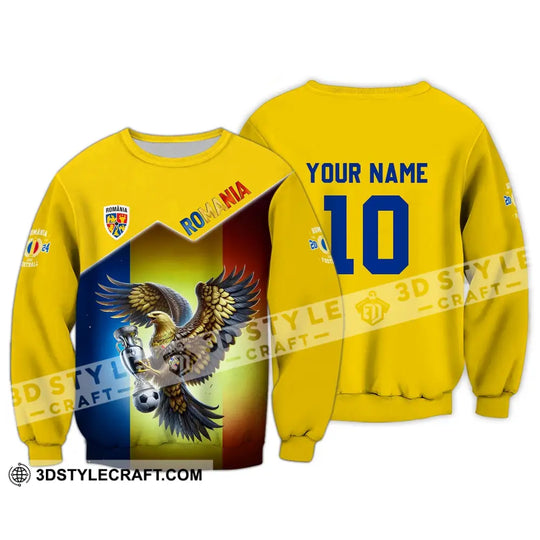 Unisex Shirt - Custom Name And Number Romania Euro 2024 Team Shirt style option 4
