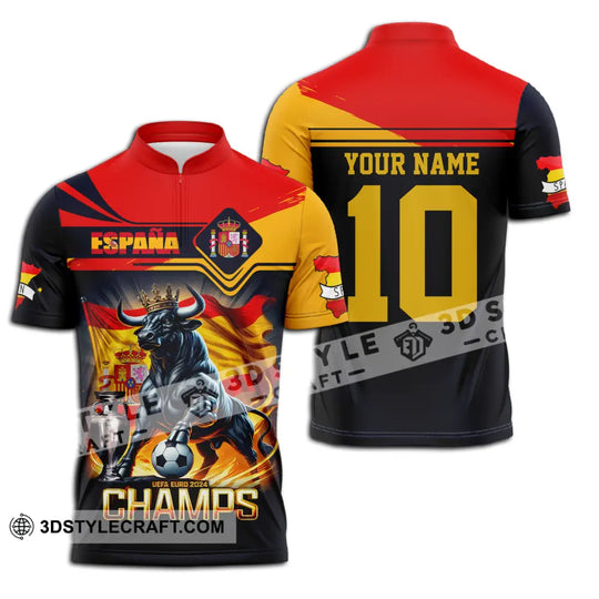 Unisex Shirt - Custom Name And Number Sport Shirt, The Champion Spain style option 2