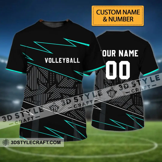 Unisex Shirt - Custom Name and Number T-Shirt - Personalized Volleyball Shirt - Volleyball Clothing style option 1