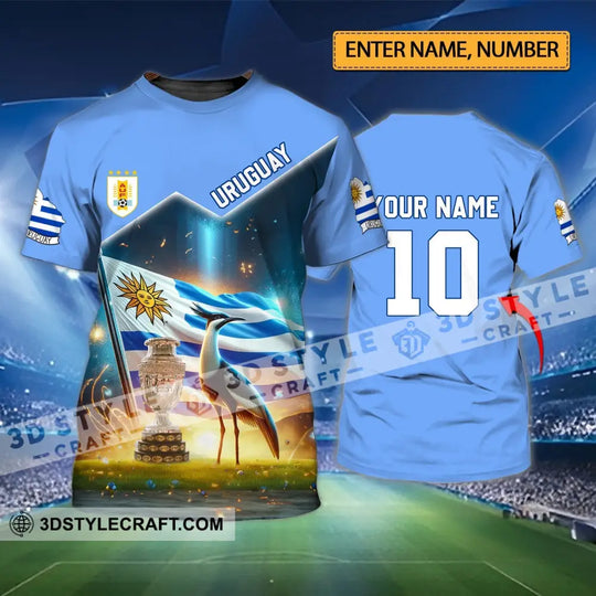 Unisex Shirt - Custom Name And Number Shirt, Uruguay National Team Lover style option 1