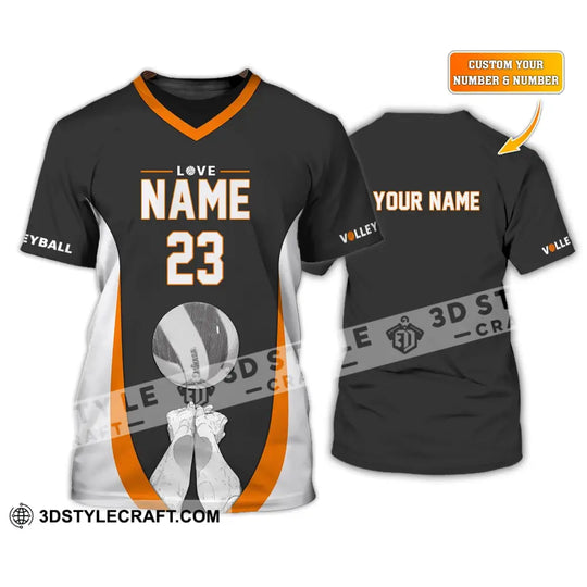 Unisex Shirt, Custom Name and Number Volleyball Shirt, Volleyball Hoodie, Volleyball Team T-Shirt, Gift for Volleyball Players style option 2
