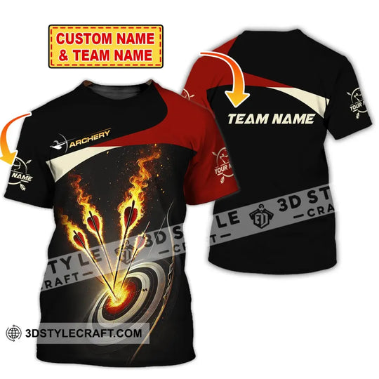 Unisex Shirt, Custom Name and Team Name Archer Shirt, Archery Team Uniform, Archer Gift style option 1