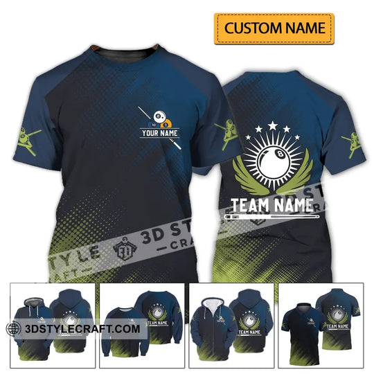 Unisex Shirt - Custom Name And Team Name Shirt - Billiard Angel style option 2