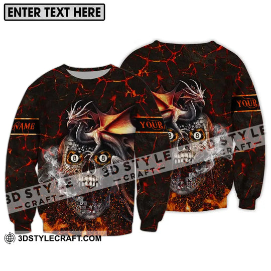 Unisex Shirt - Custom Name And Team Name Billiard Shirt, Billiard Fly Dragon style option 4