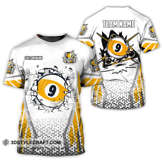 Unisex Shirt - Custom Name And Team Name Billiard No.9 style option 2