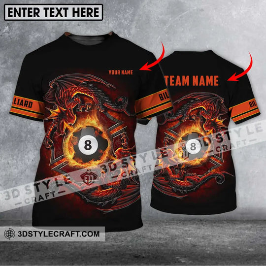 Unisex Shirt - Custom Name And Team Name Shirt - Billiards Lover Gift - Billiards Gift - Billiards Team Shirt style option 1