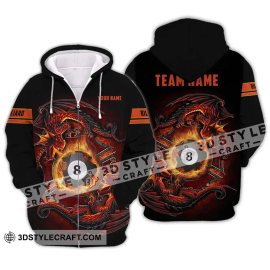 Unisex Shirt - Custom Name And Team Name Shirt - Billiards Lover Gift - Billiards Gift - Billiards Team Shirt style option 3