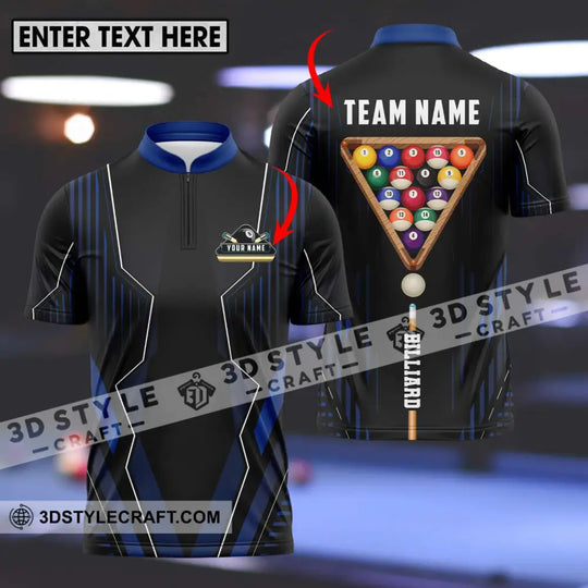 Unisex Shirt - Custom Name And Team Name Billiards Player Shirt style option 1