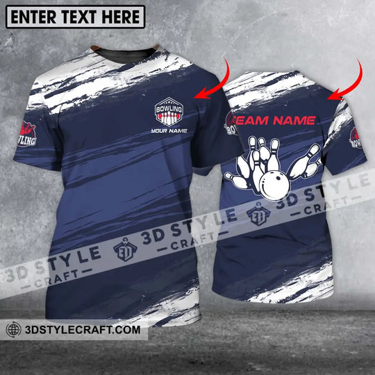 Unisex Shirt - Custom Name And Team Name Shirt - Bowling Hoodie Polo Shirt - Bowling Lover Gift - Bowling Player Shirt style option 1