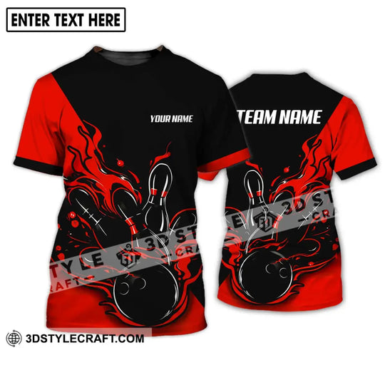 Unisex Shirt - Custom Name And Team Name Shirt - Bowling Hoodie Polo Shirt - Bowling Lover Gift - Bowling Player Shirt style option 2