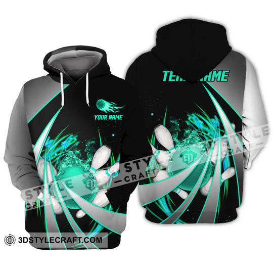 Unisex Shirt - Custom Name And Team Name Bowling Lover Shirt, Bowling Neon style option 3