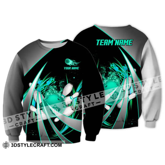 Unisex Shirt - Custom Name And Team Name Bowling Lover Shirt, Bowling Neon style option 4