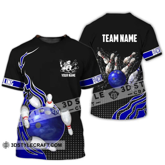 Unisex Shirt, Custom Name and Team Name Bowling Polo Shirt, Bowling Club Uniform, Bowling T-Shirt style option 4
